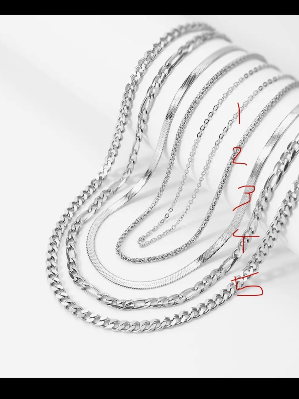 Stainless Steel Silver Multi-Layer Chain Necklaces- Silver- Buyers Choice